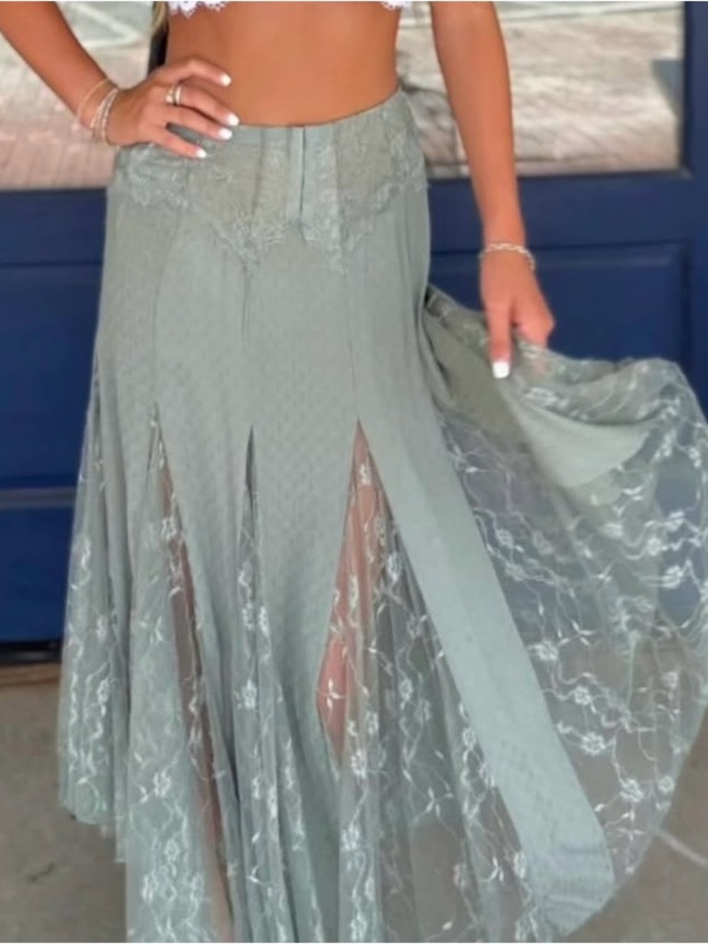 Free People Nice To Meet You Maxi Slip Skirt - Picture 3 of 3